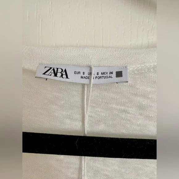 White Zara Linen Top- BNWT - Picture 4 of 5